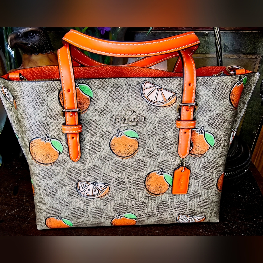 Coach Orange Patterned Women's Bag